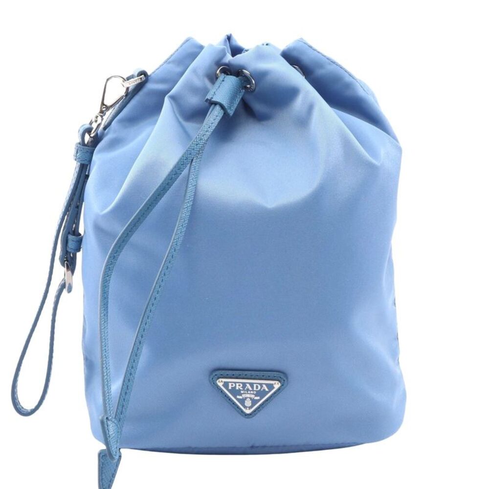 Prada Nylon Saffiano Leather Pouch